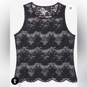The Kooples NWT Black Lace Sleeveless Top